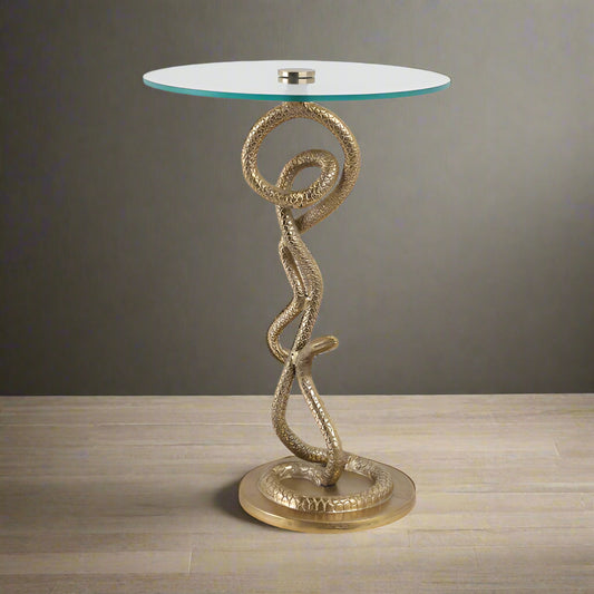 Bronze Snake Accent Table
