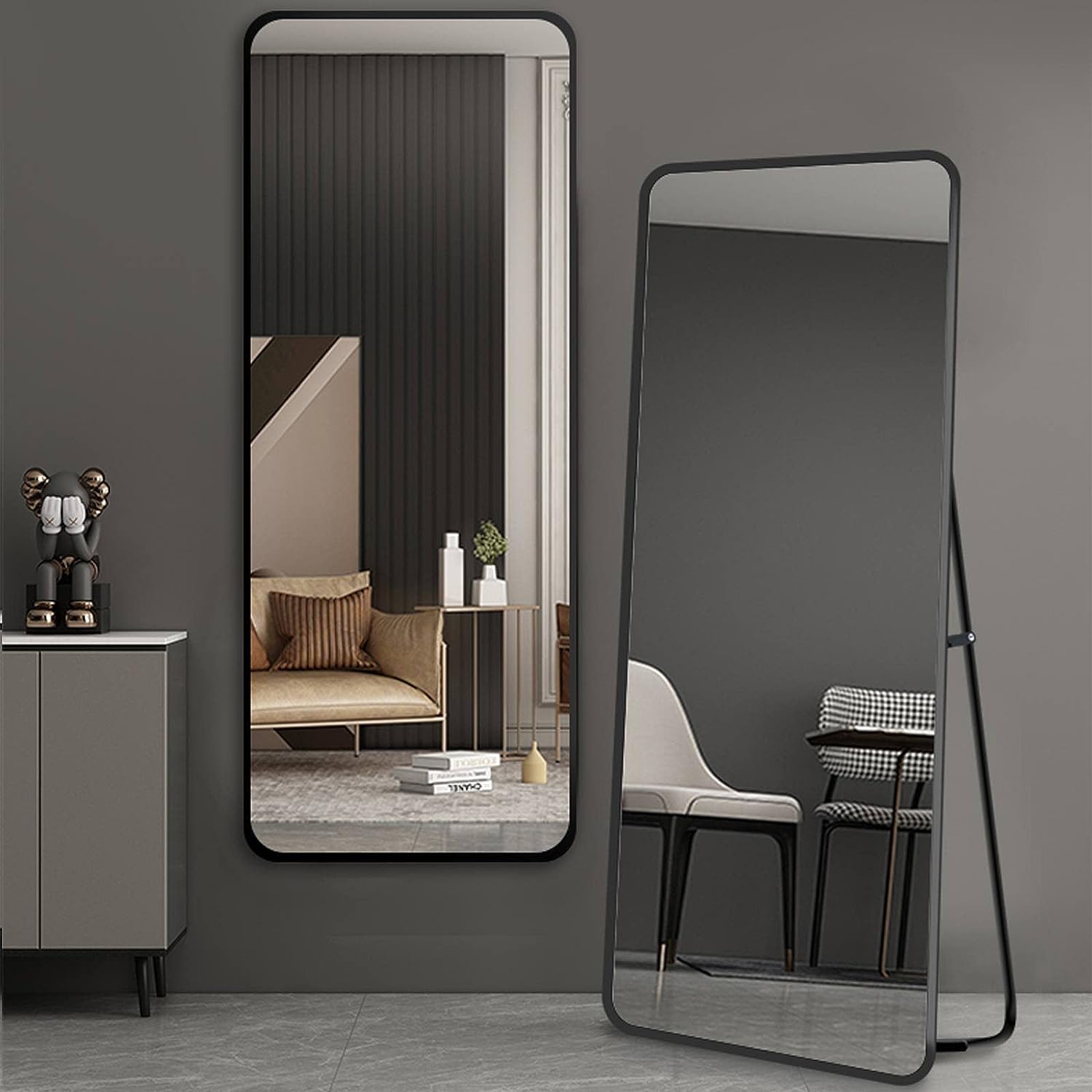 Full-Length Rounded Mirror