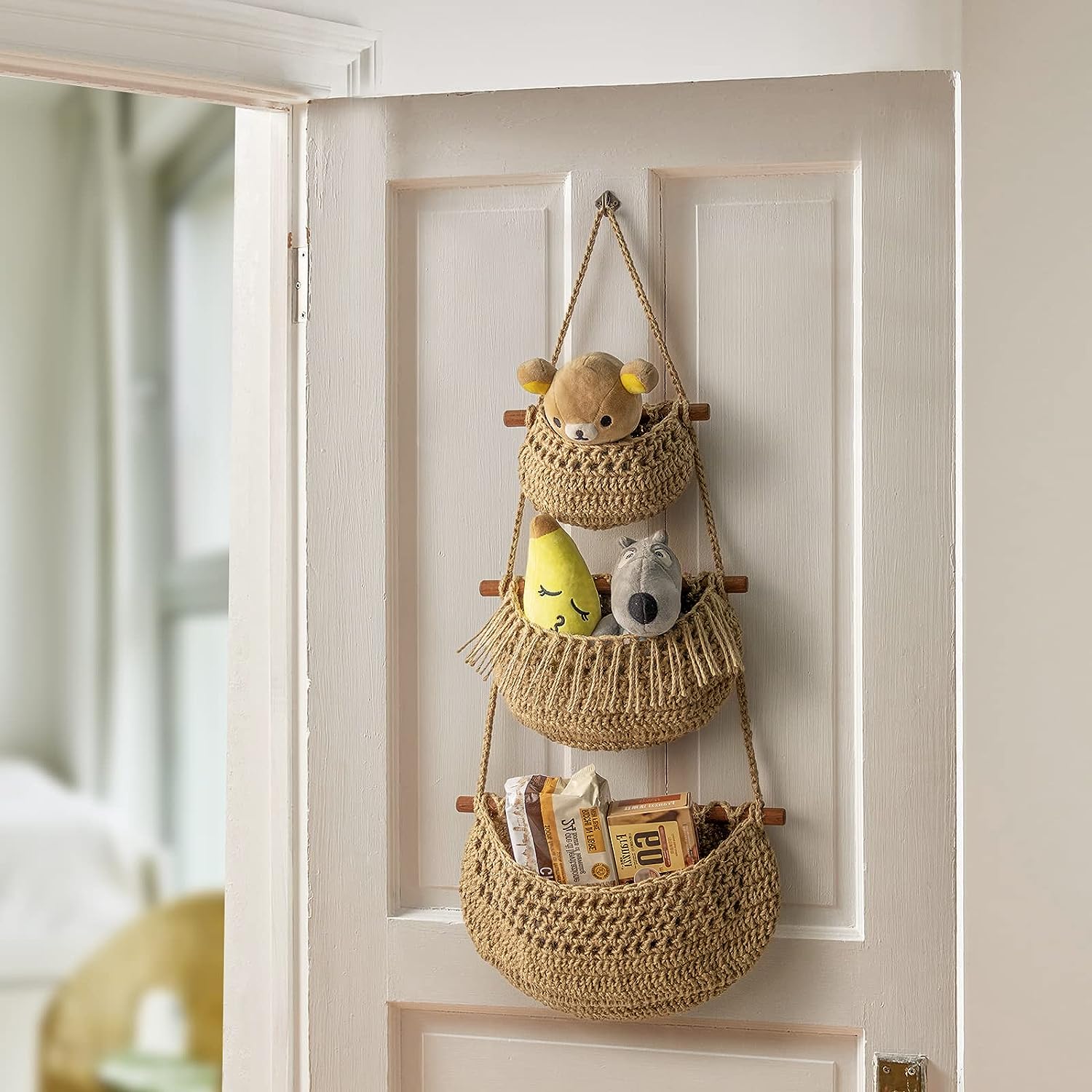 3-Tier Woven Jute wall Baskets