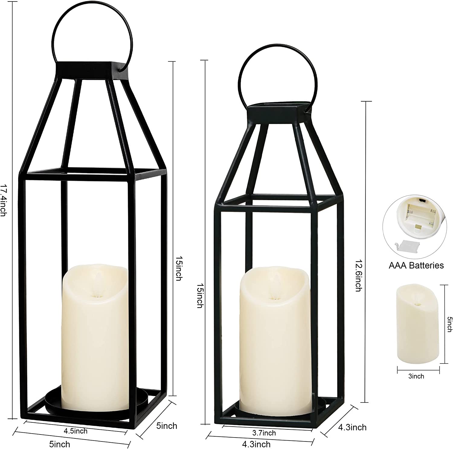Black Metal Lantern