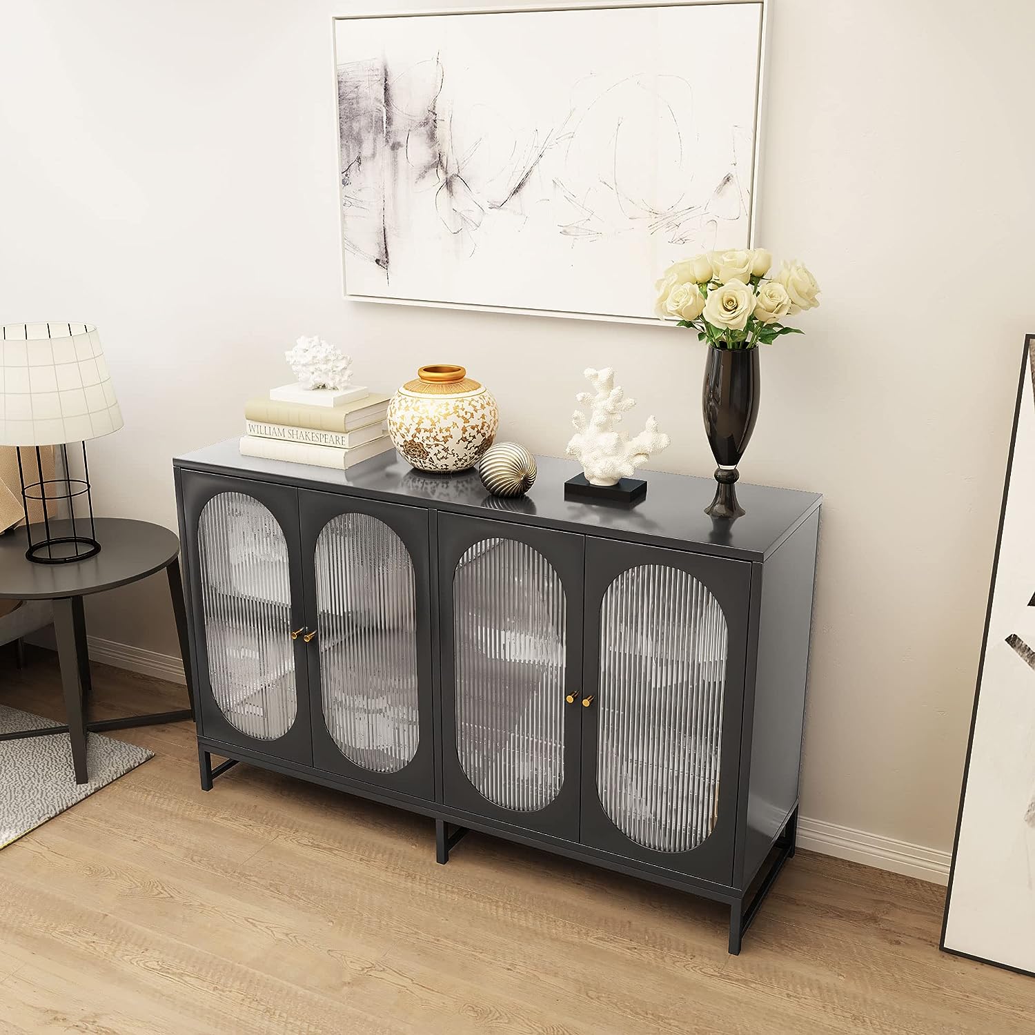 Modern Sideboard W/ Glass Doors