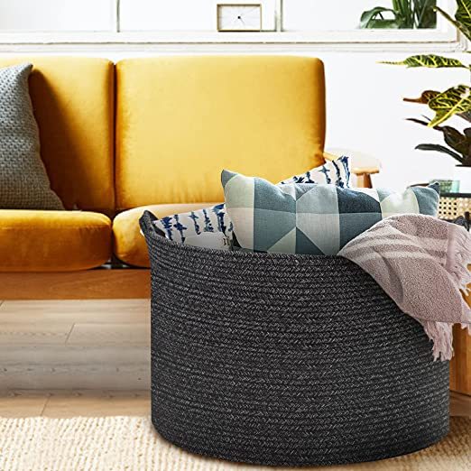 Woven Black Rope Basket - XL