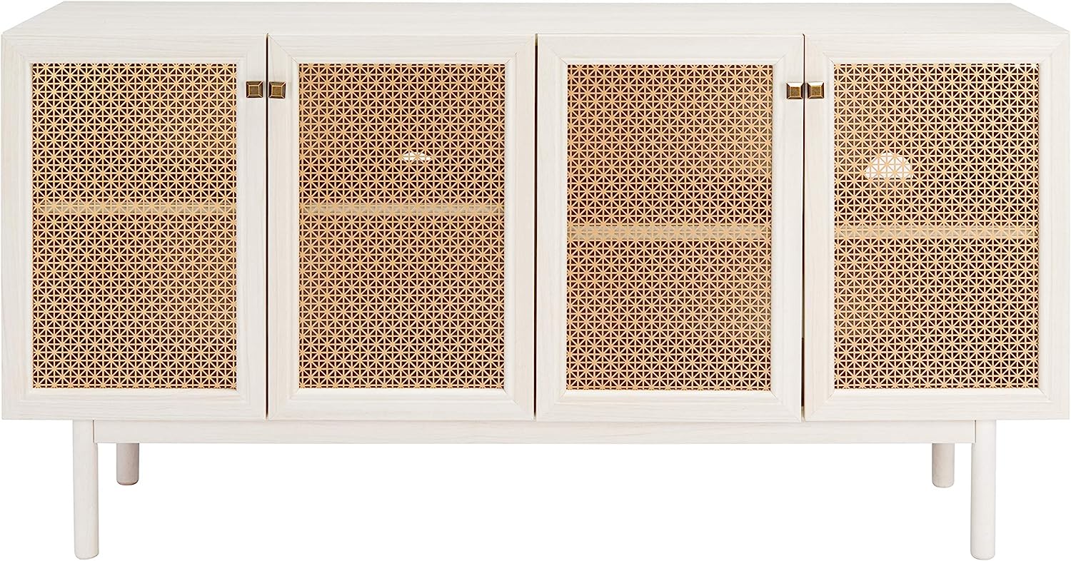 Piran White & Gold Media Console