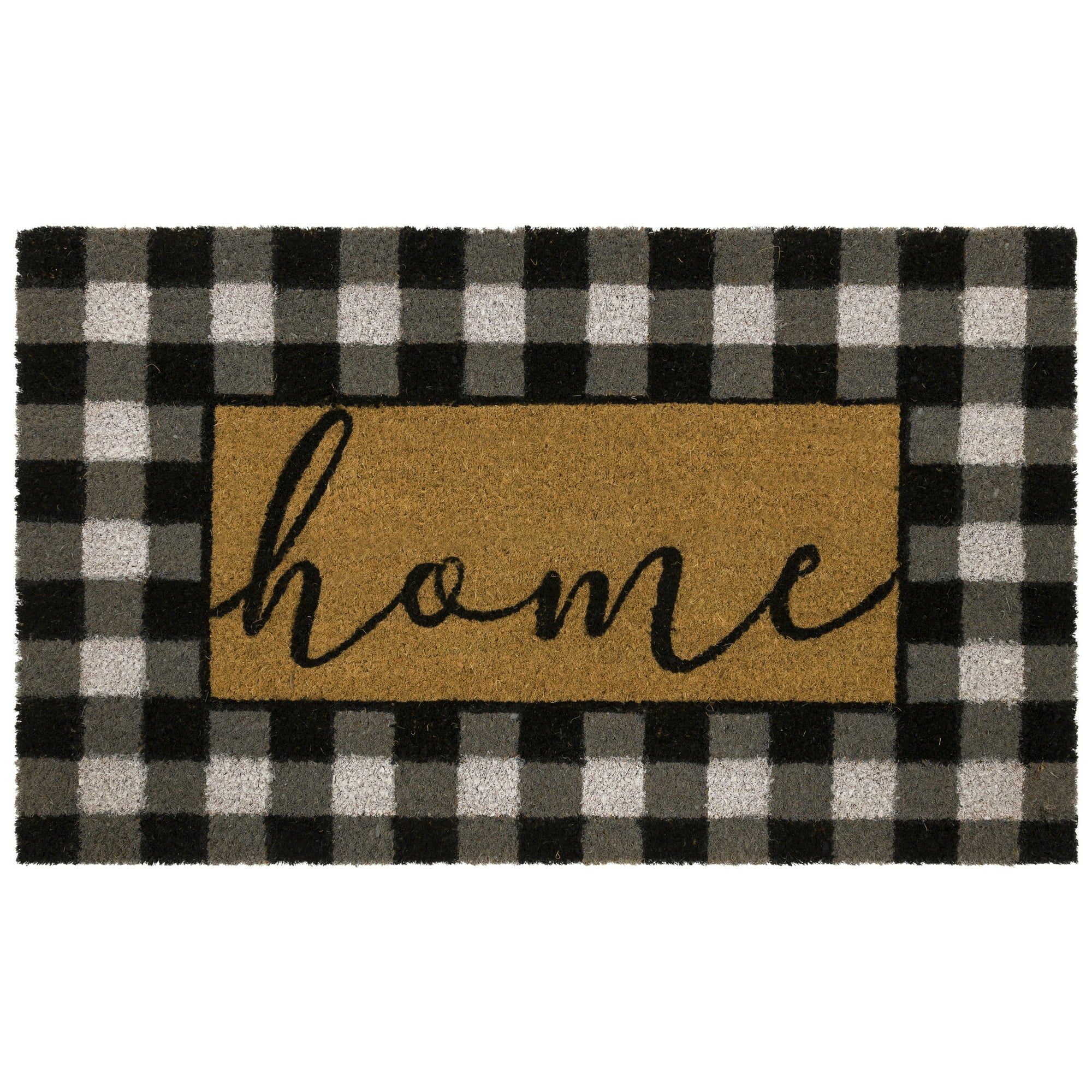 Plaid Welcome Mat