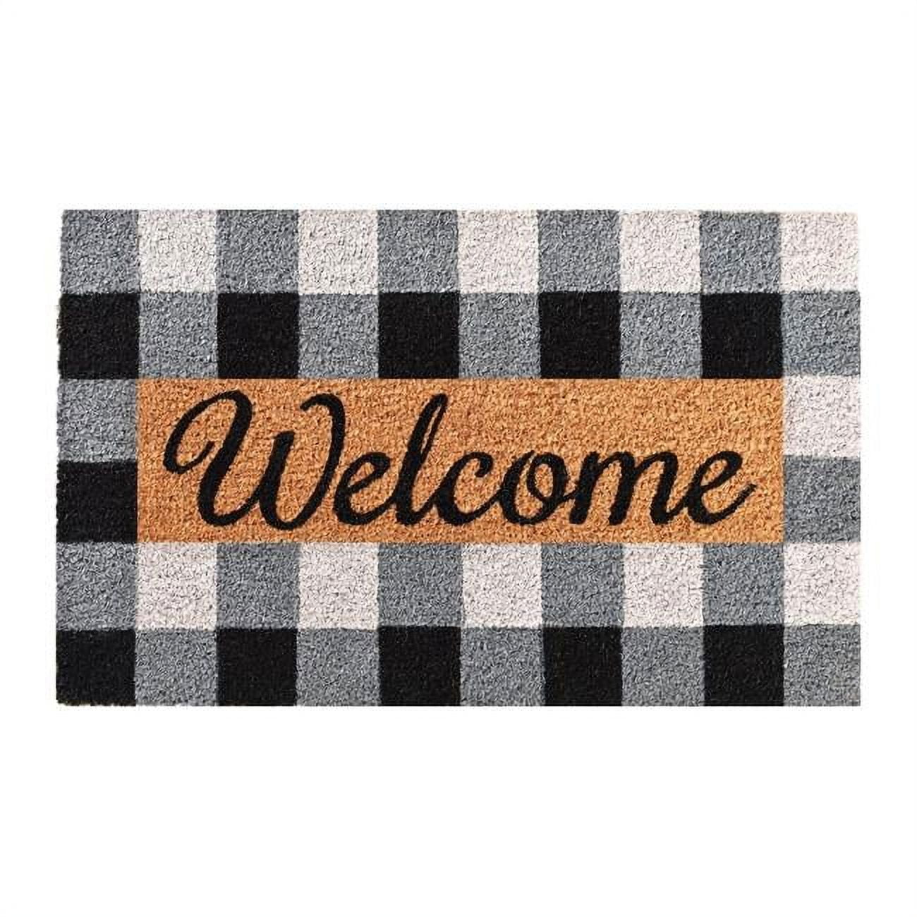Plaid Welcome Mat