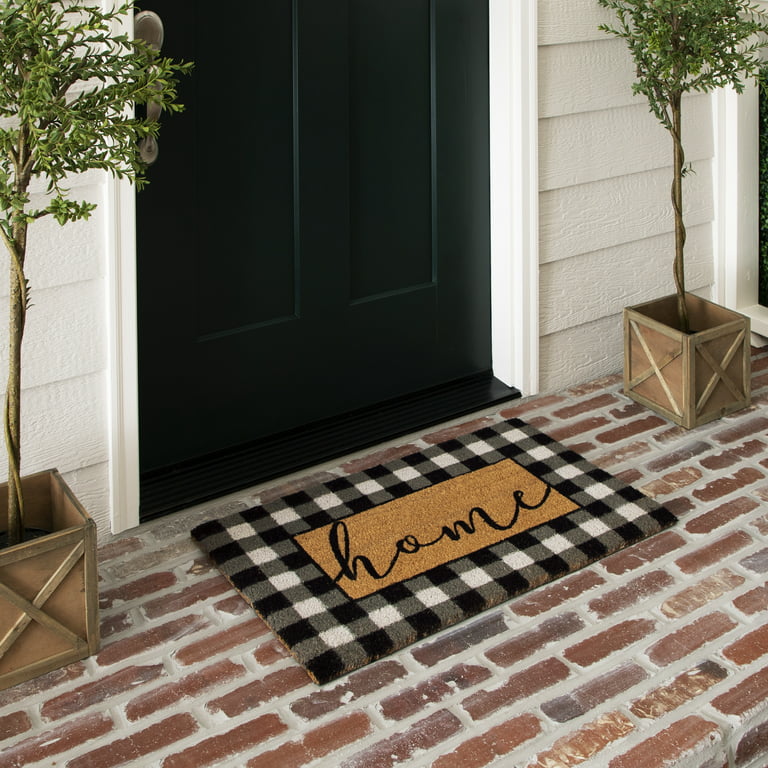 Plaid Welcome Mat