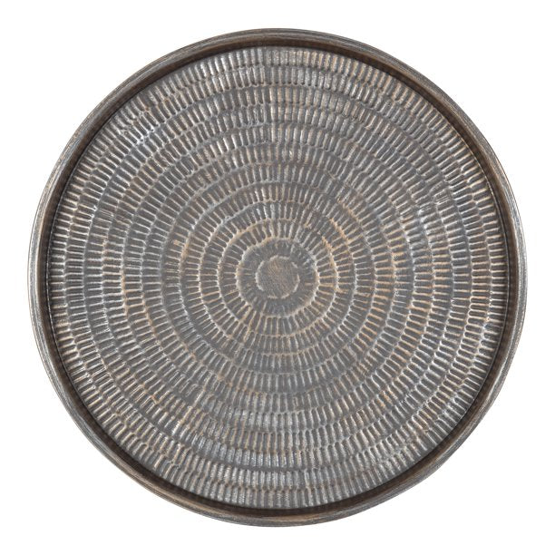 Hammered Metal Tray Coffee Table
