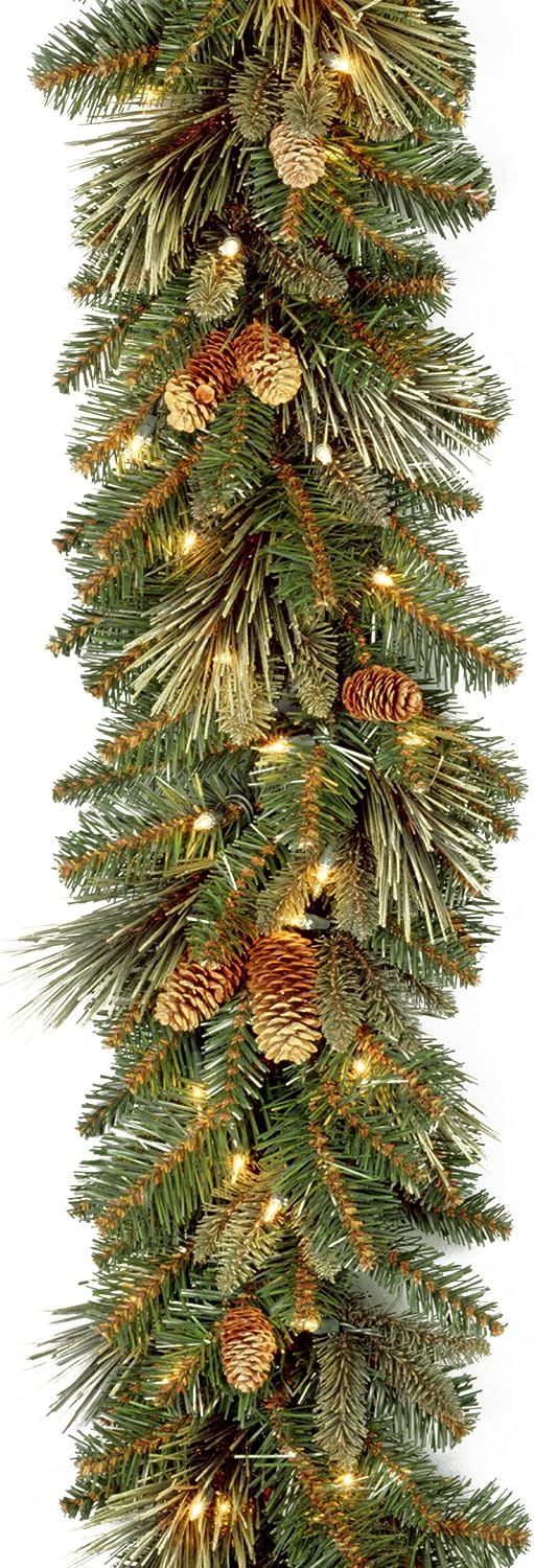 Pre-Lit 9ft Christmas Pine Garland