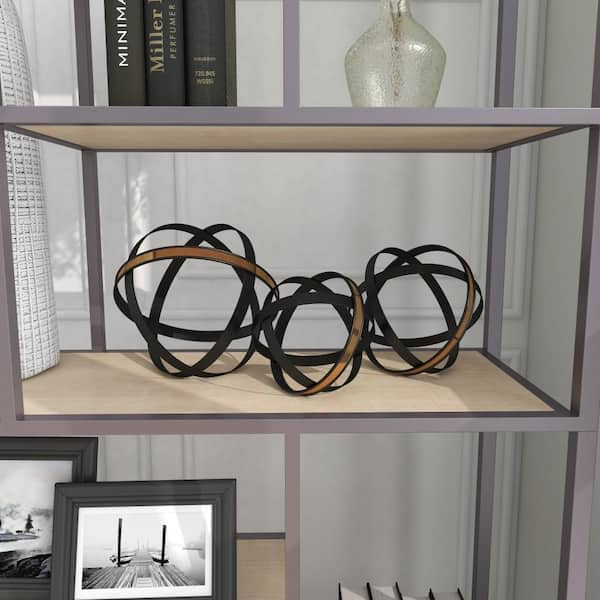 Black & Gold Geometric Sculptures