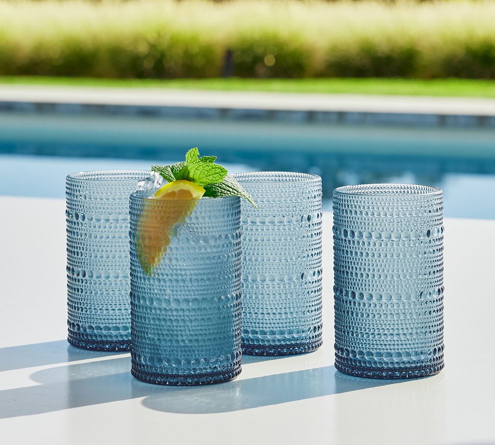 Vintage Beaded Glasses - 13 oz.