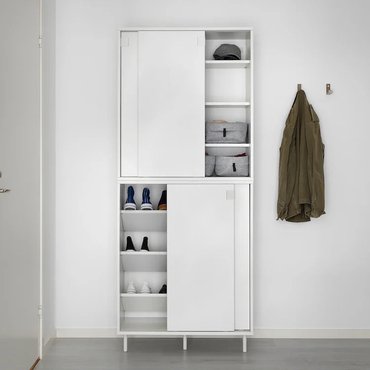 Shoe Cabinet w/ Sliding Doors