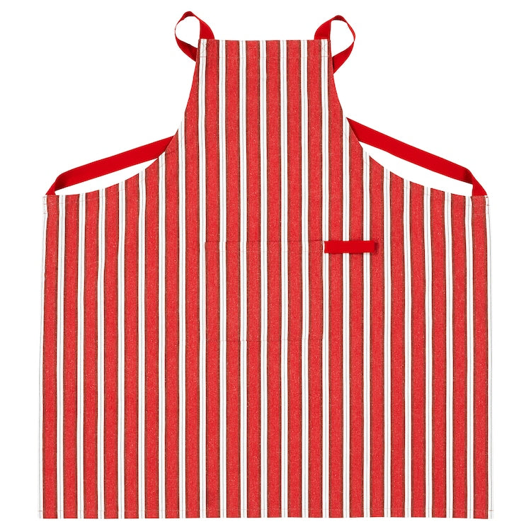 Red and White Striped Apron