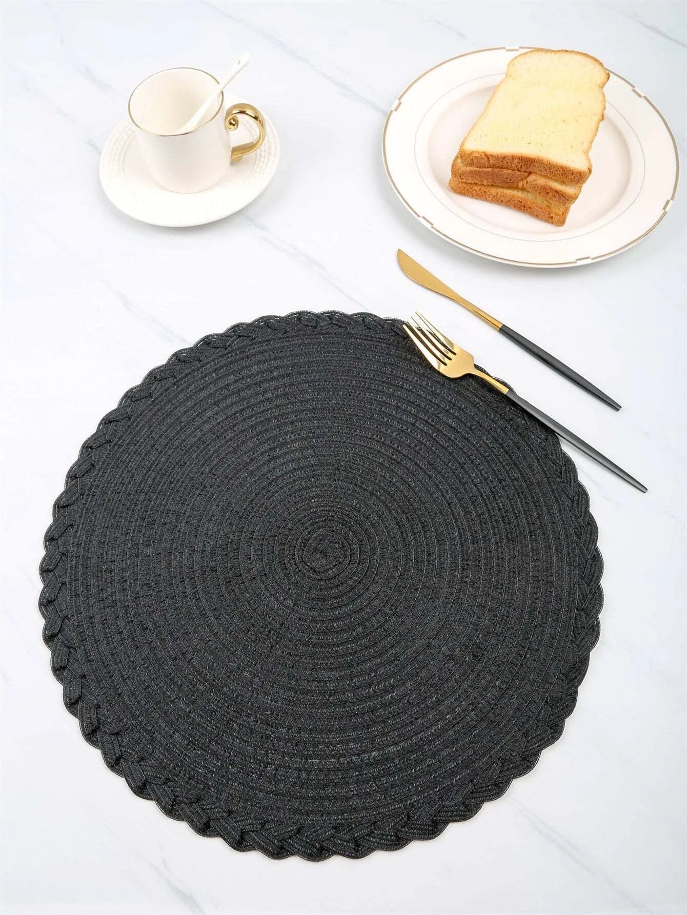 Black Woven Place Mat