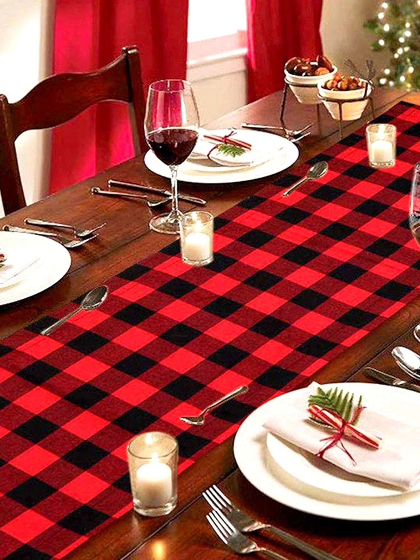 Christmas Plaid Table Runner