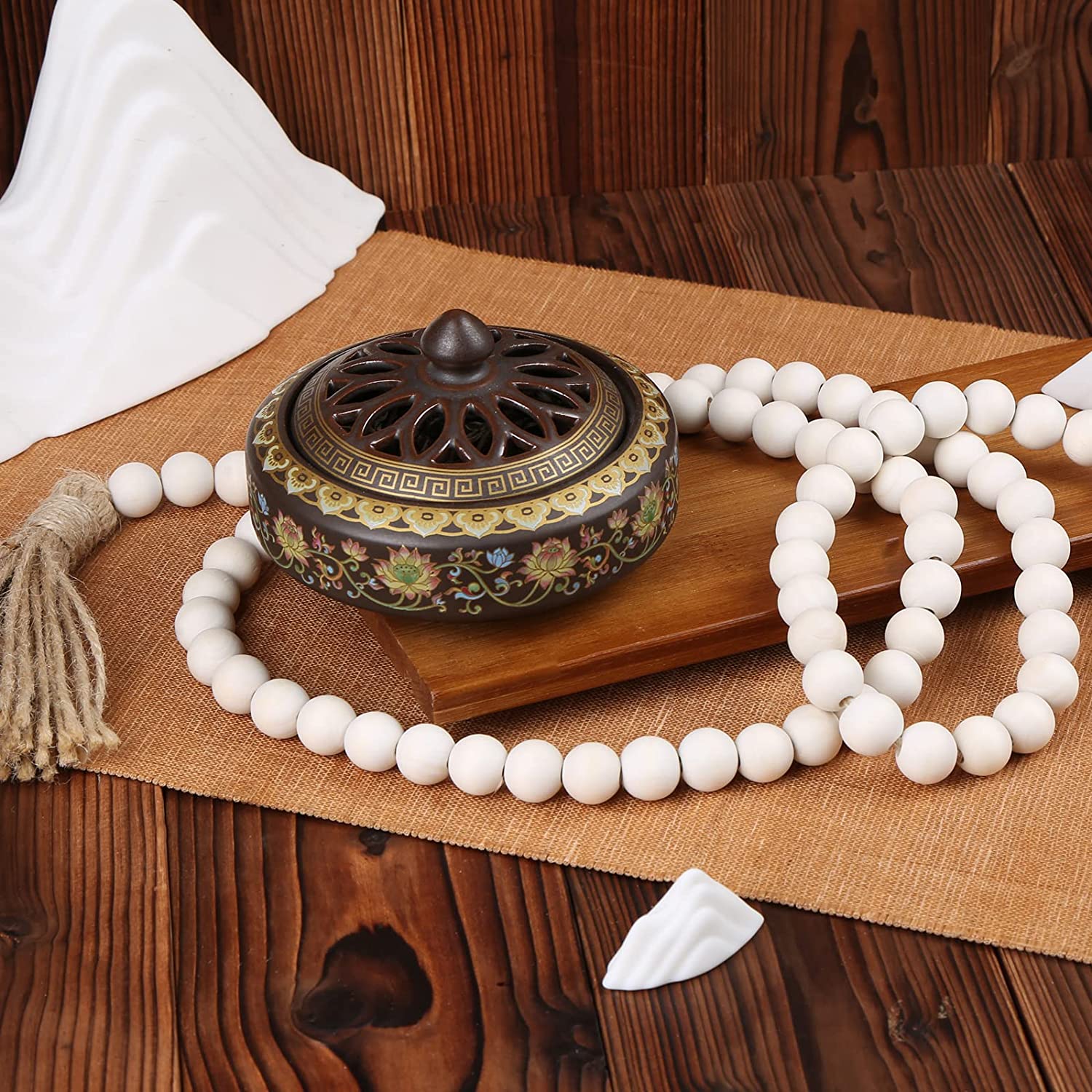 60" Wood Bead Garland