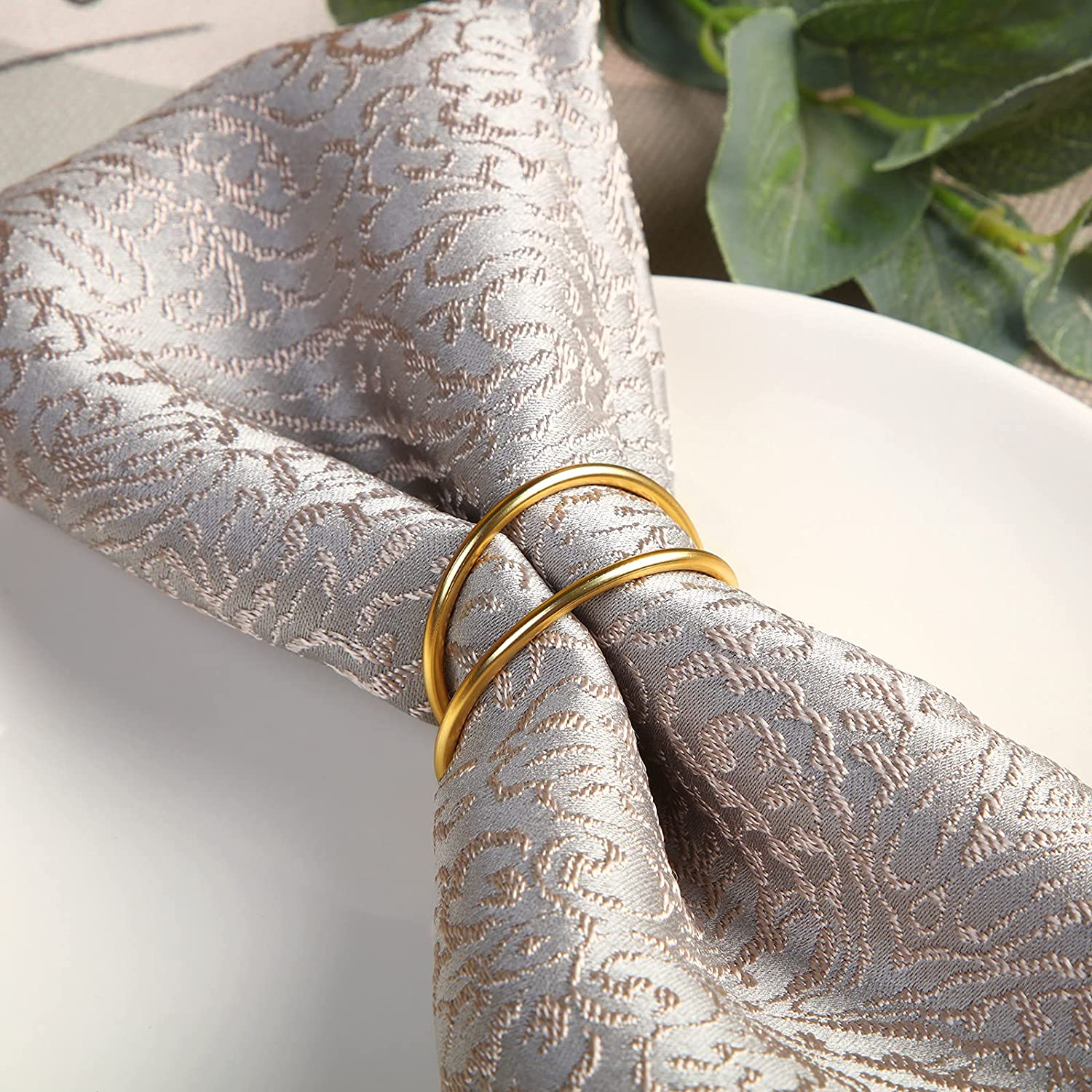 Gold Spiral Napkin Rings - Set of 6