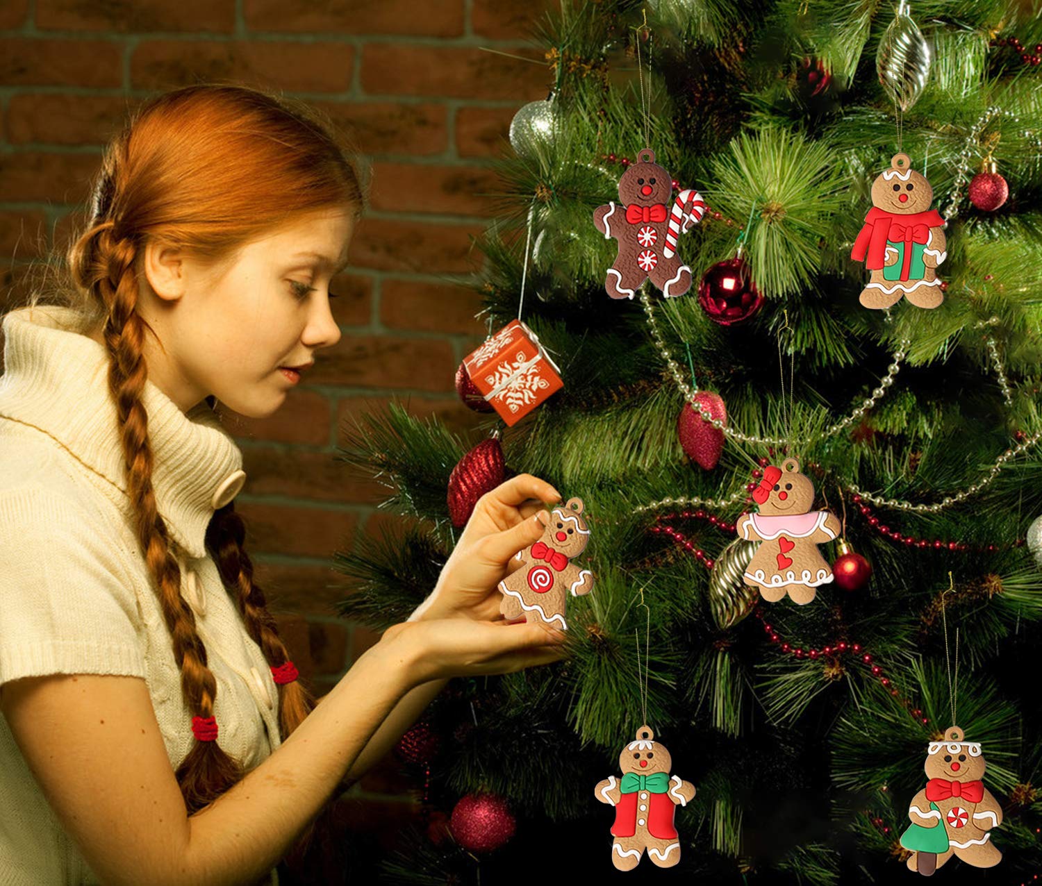 Gingerbread Christmas Tree Ornaments