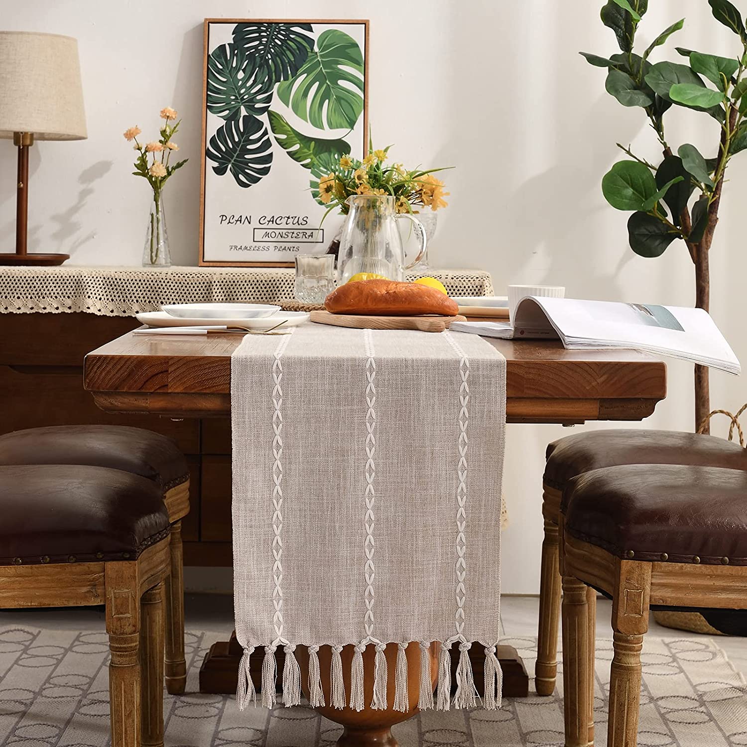Light Mocha - Linen Table Runner