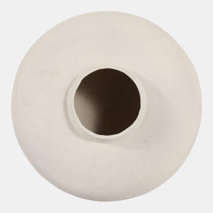 White Papier-Mâché Vase