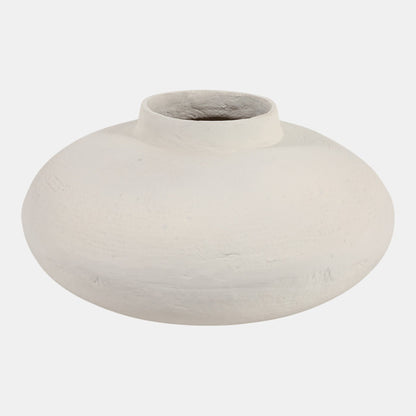 White Papier-Mâché Vase