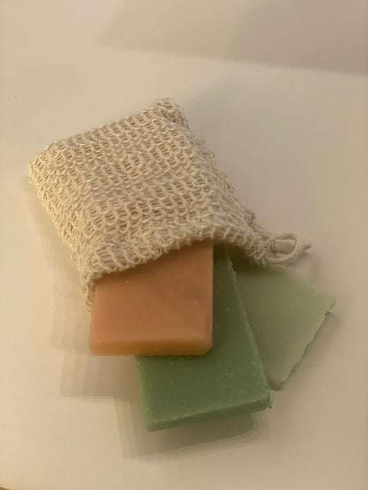 Soap sampler set w/scrub bag