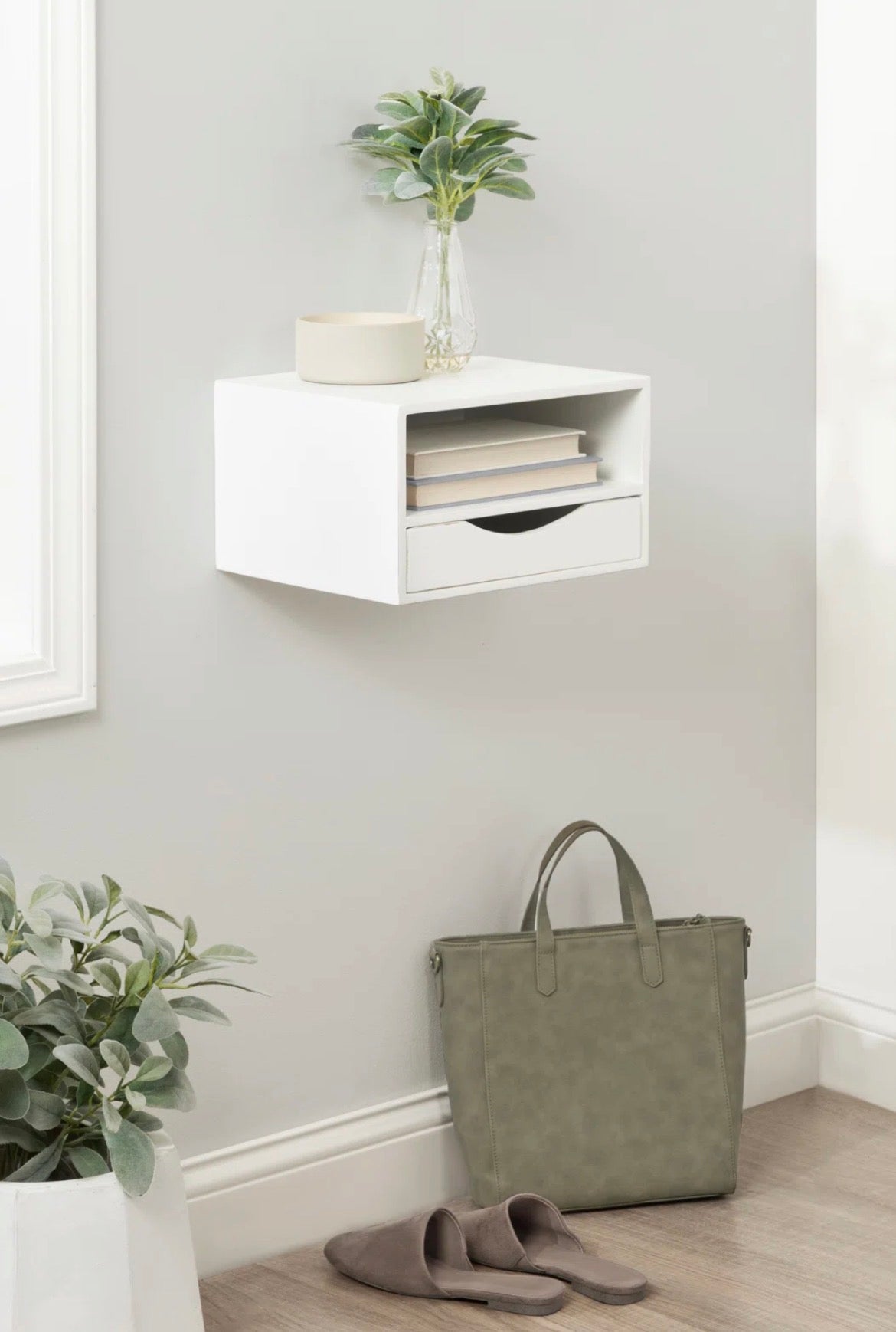 Floating Wall Shelf with Drawer