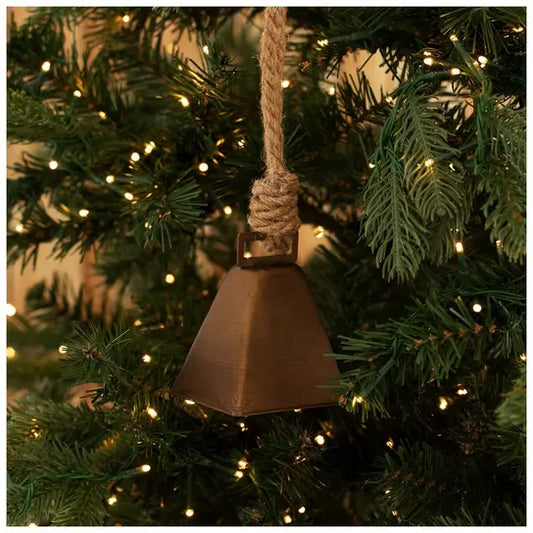 Bronze Farm Bell Ornament