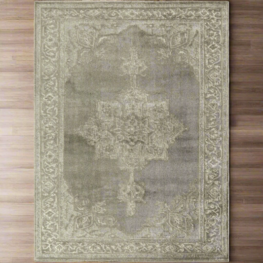 Dark Grey Vintage Area Rug 5'x7'