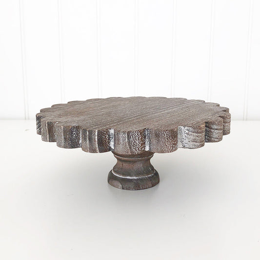 Scalloped Wood Stand/Riser