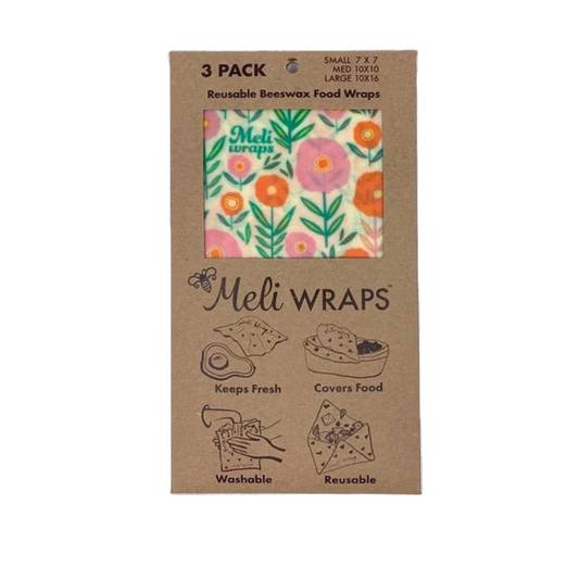 Meli Wraps Reusable and Eco-Friendly Beeswax Food Wraps - Bloom