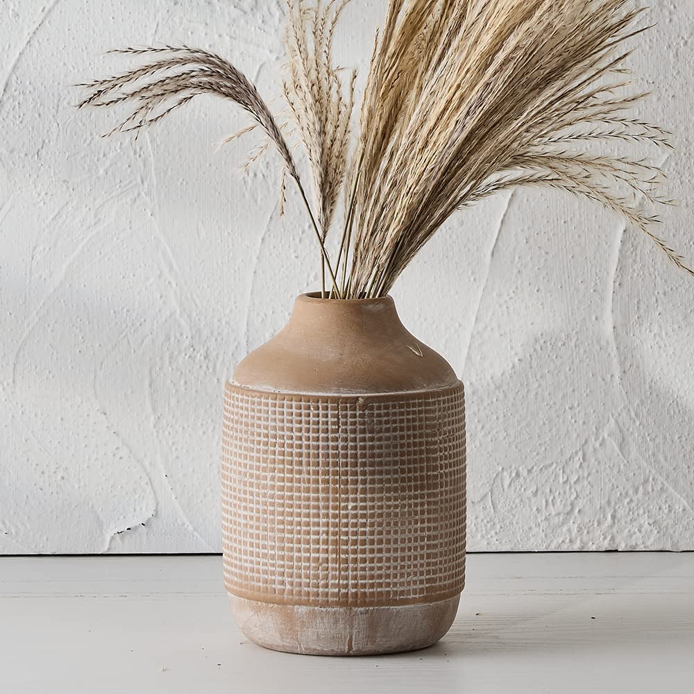Ceramic farmhouse clay vase