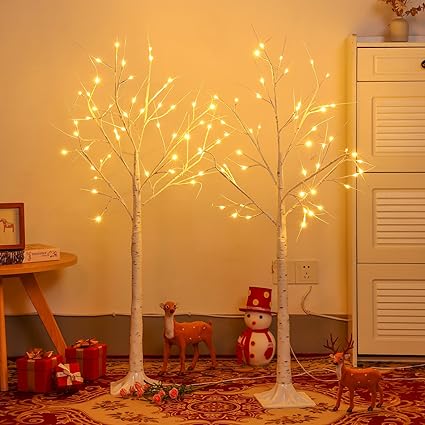 Mini Pre Lit 4ft Birch Tree