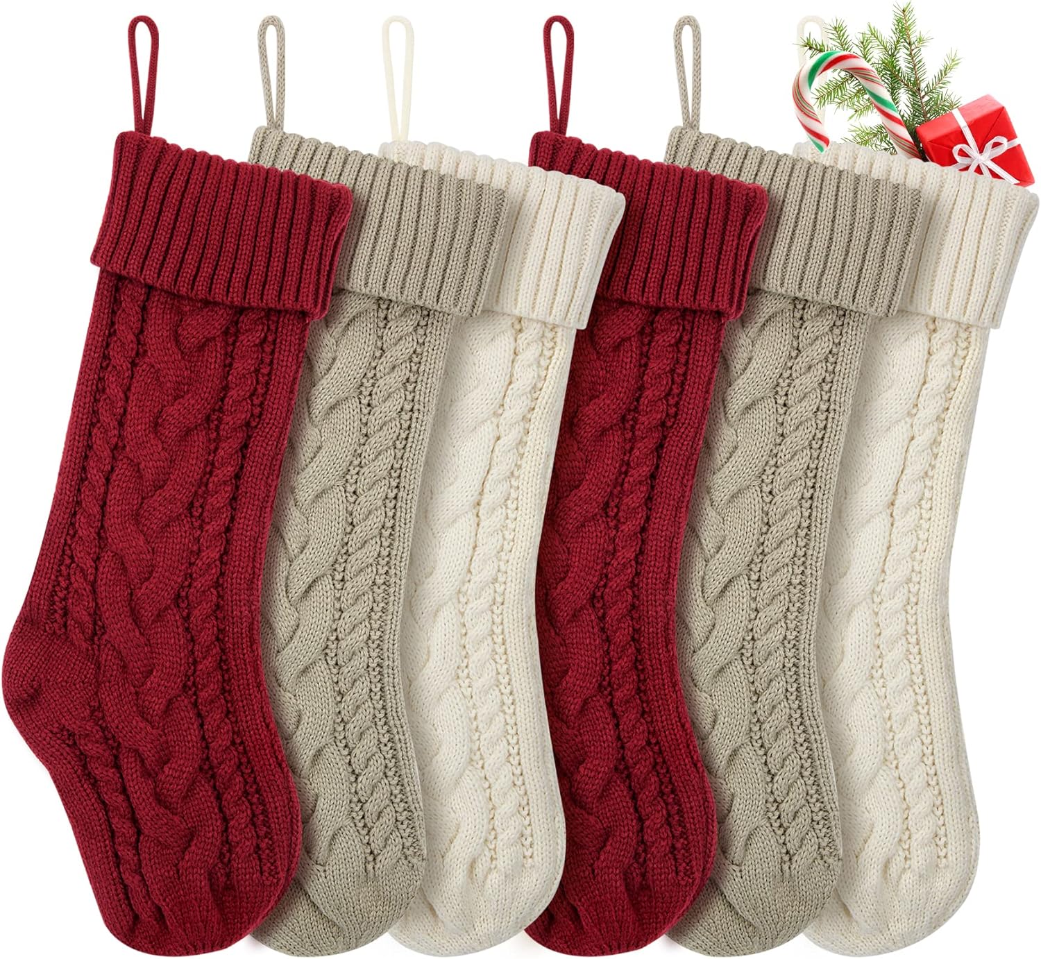 Cable Knit Christmas Stockings