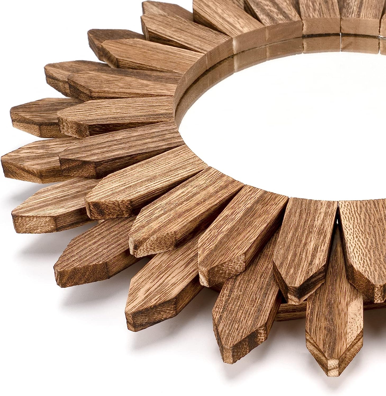 Wooden sunflower mirror