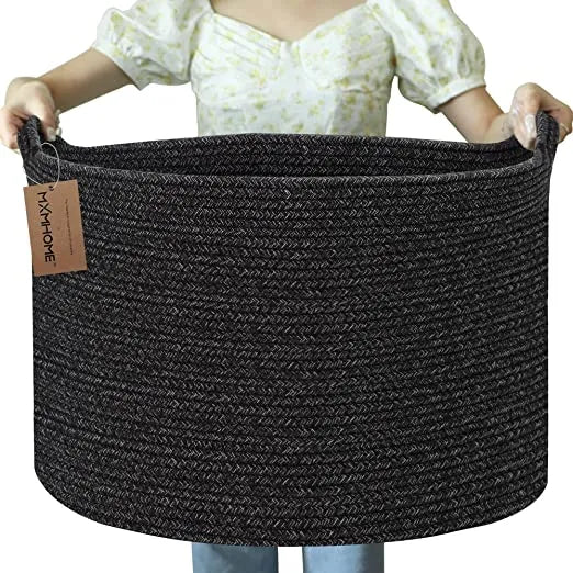 Woven Black Rope Basket - XL
