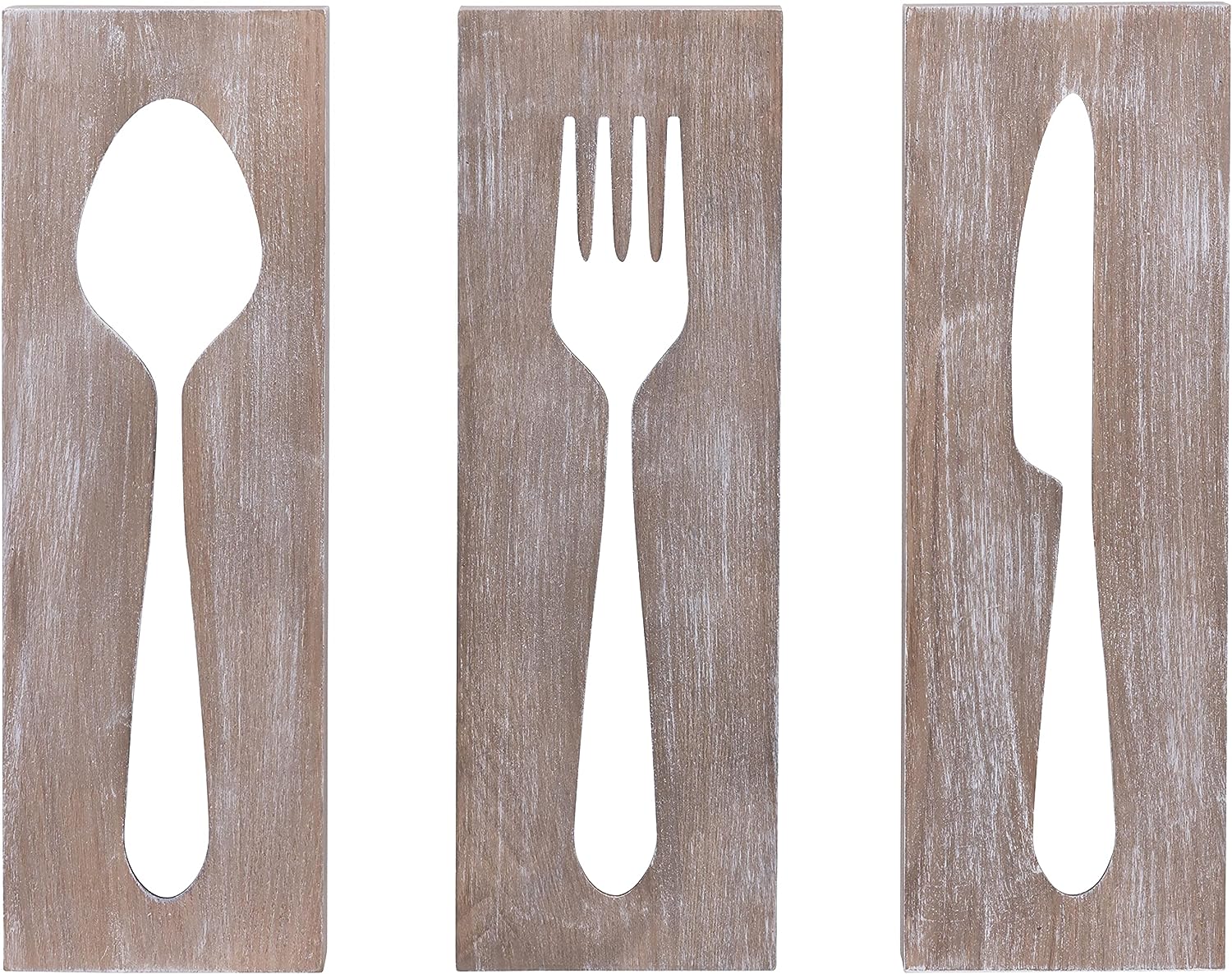 Rustic Plank Art: "Cutlery Set"