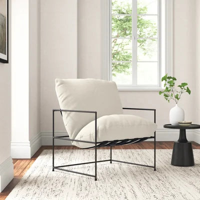 Metro Upholstered Armchair - Washed White