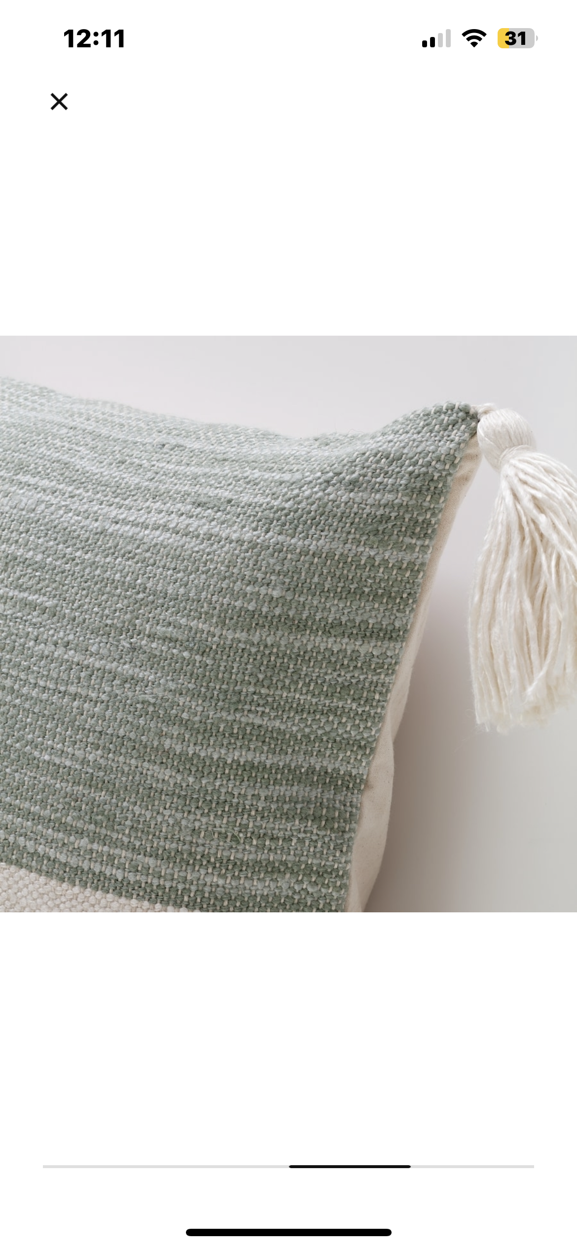 Woven Throw Cushion with Tassels