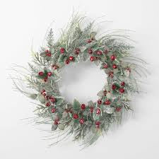 Frosted Pine & Berries Wreath