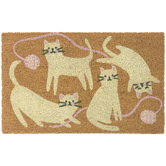 Cats & Yarn Doormat