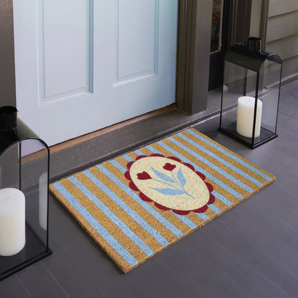Framed Flower Doormat