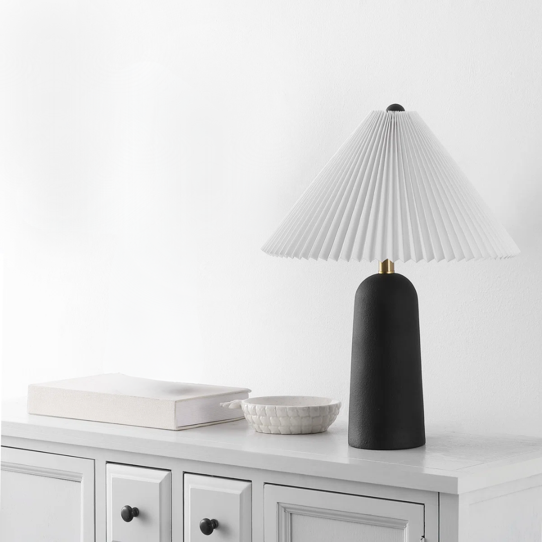 Modern Table Lamp with Retro Shade