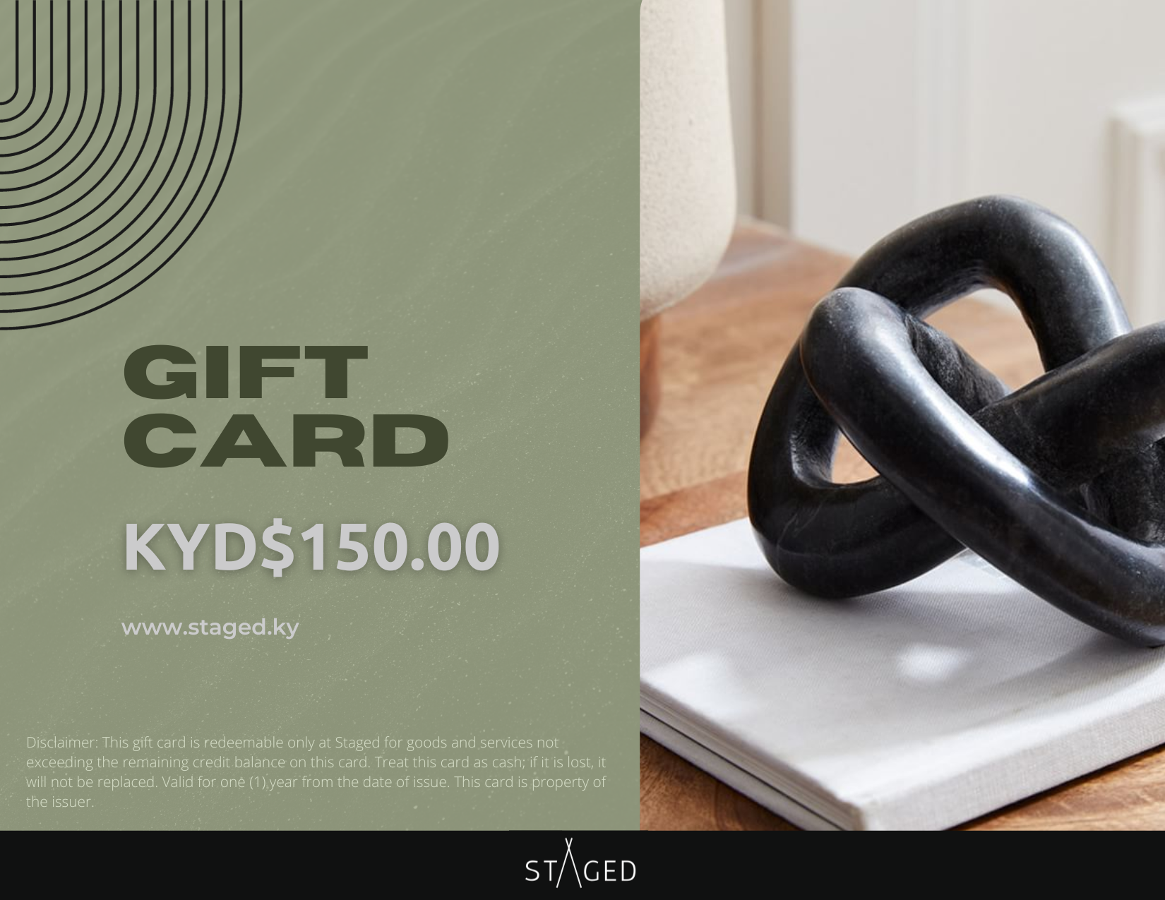 Staged Gift Card