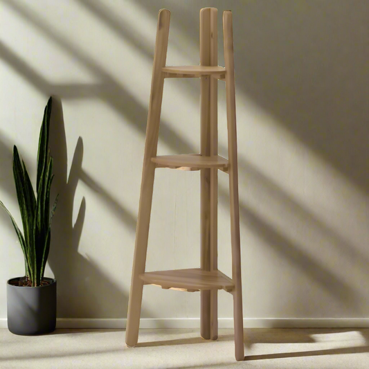 Light Brown Wooden Plant Stand