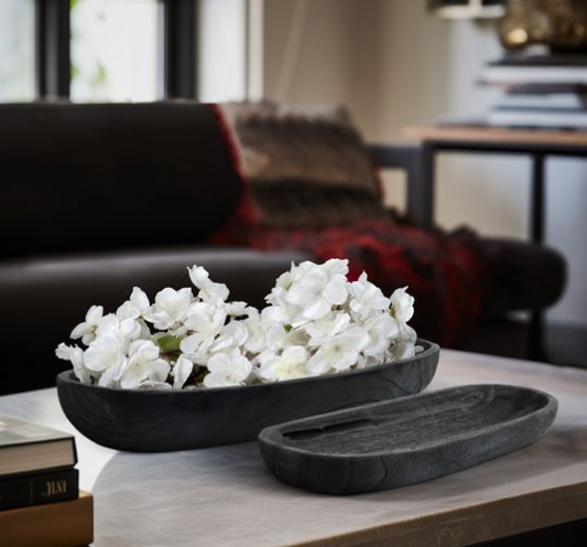 Black Wooden Bowl Set
