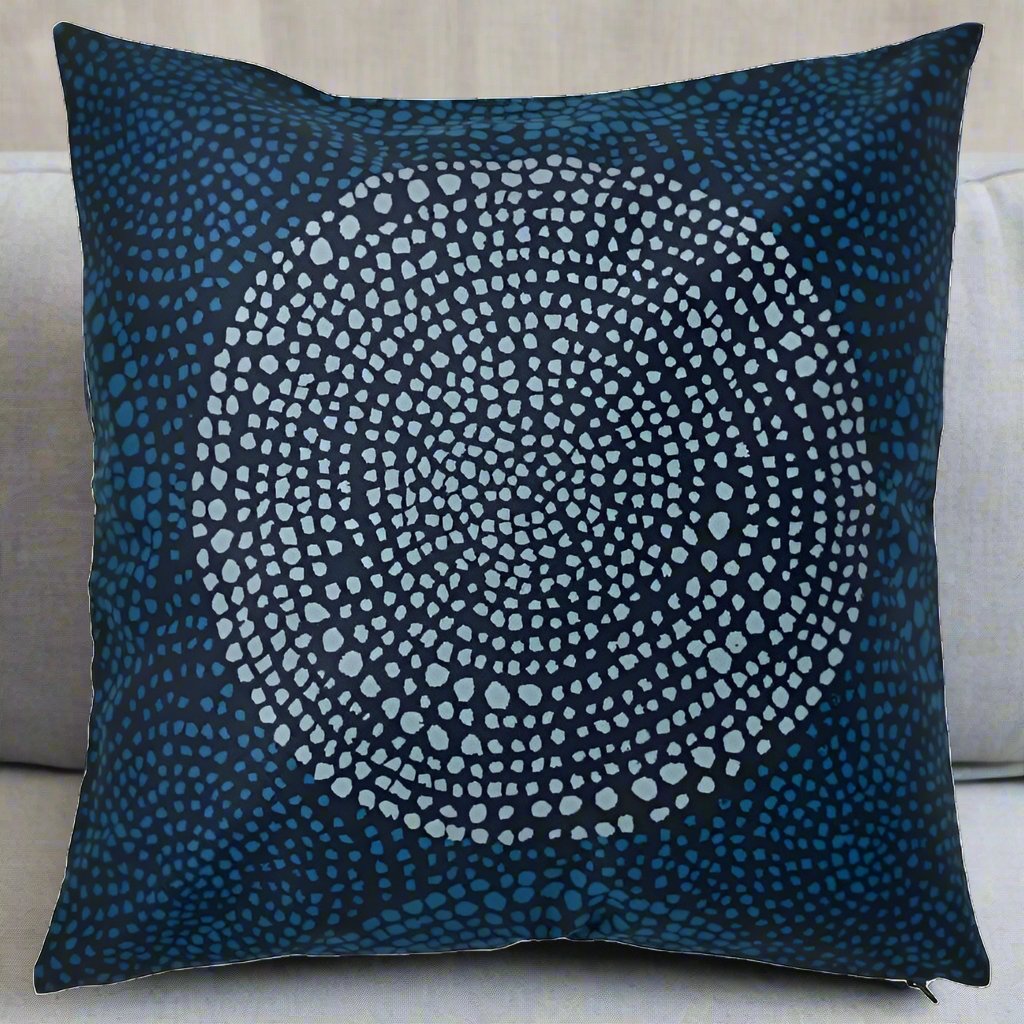 Blue Dotted Cushion