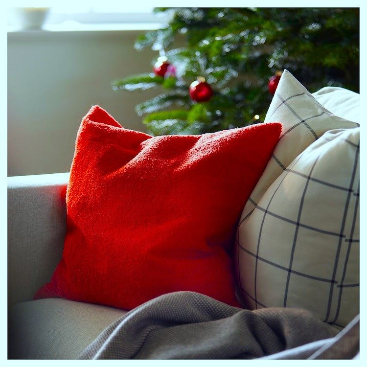 Plush Red Cushion