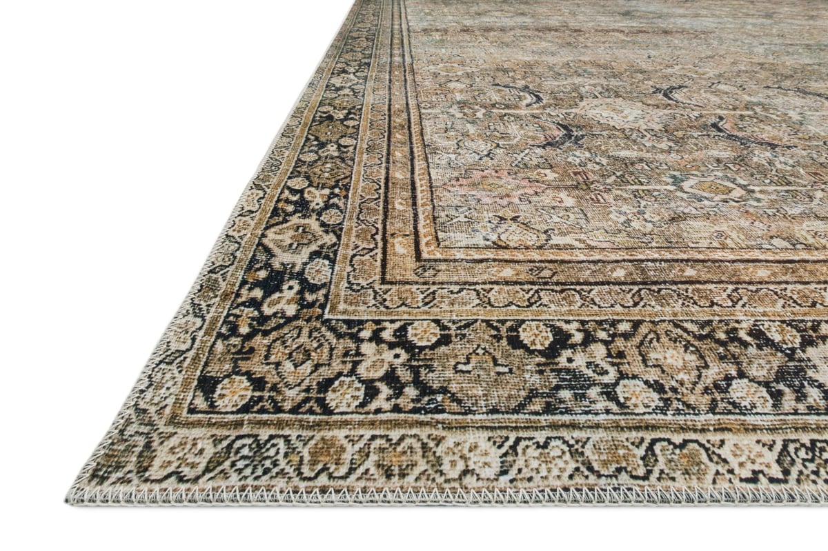 Layla Runner Rug in Olive/Charcoal