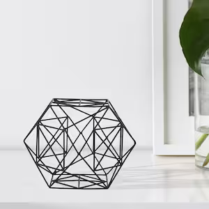 Black Metal Hexagon Home Decor