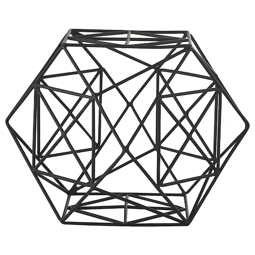 Black Metal Hexagon Home Decor